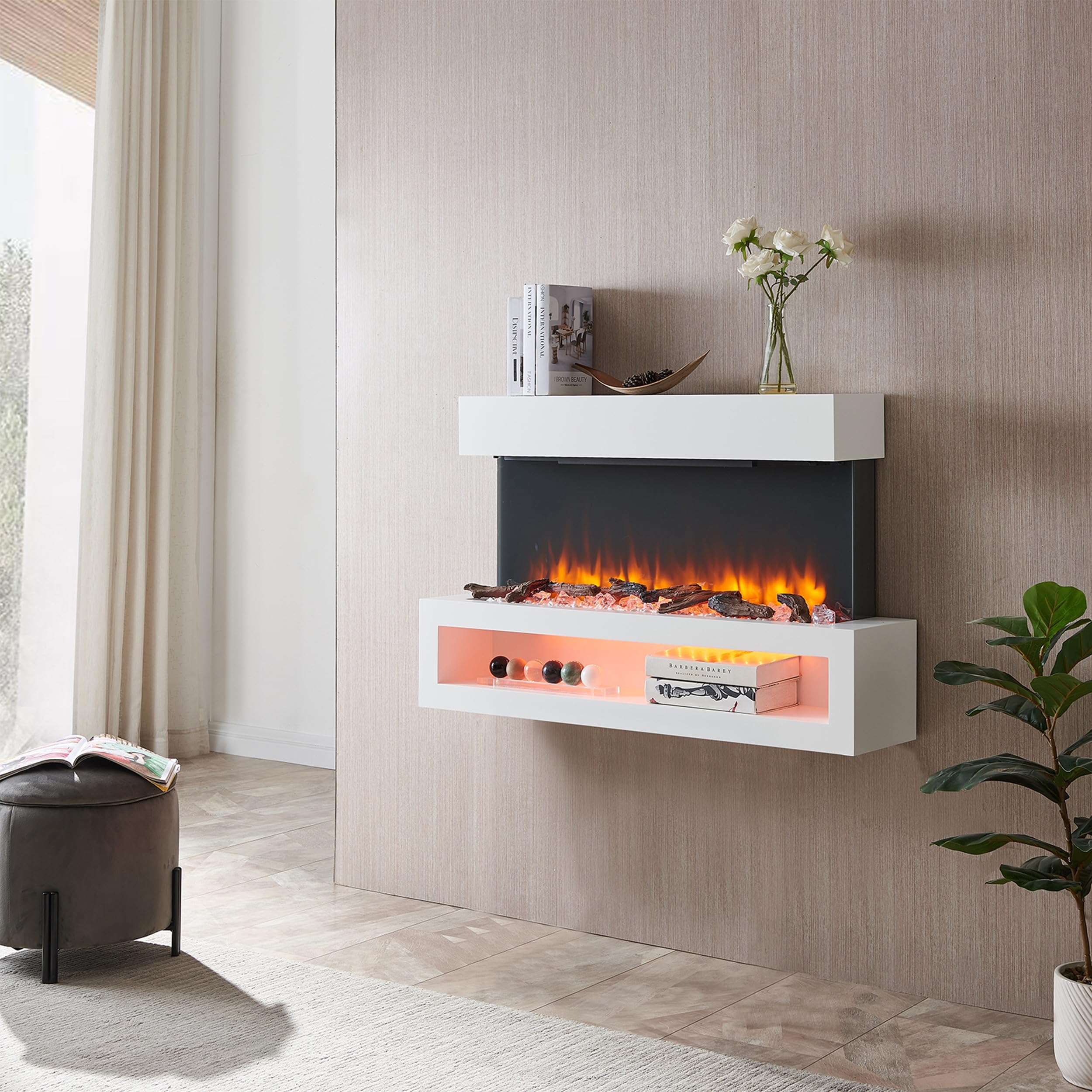 balderia-nikos-elektrokamin-wand-2000w-wei-mit-3d-flamme image 2