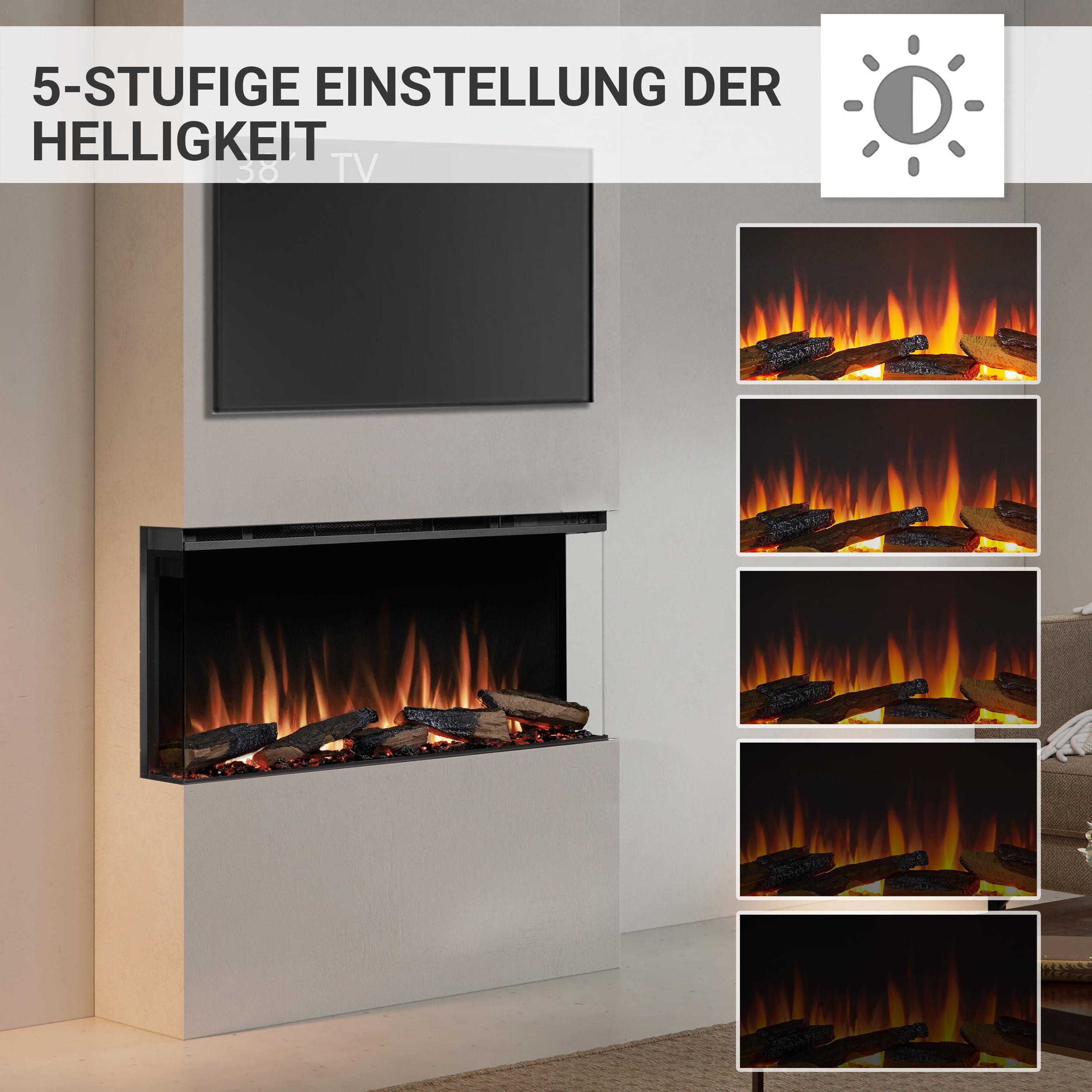 balderia-athena-36-zoll-einbaukamin-schwarz-mit-heizung image 4