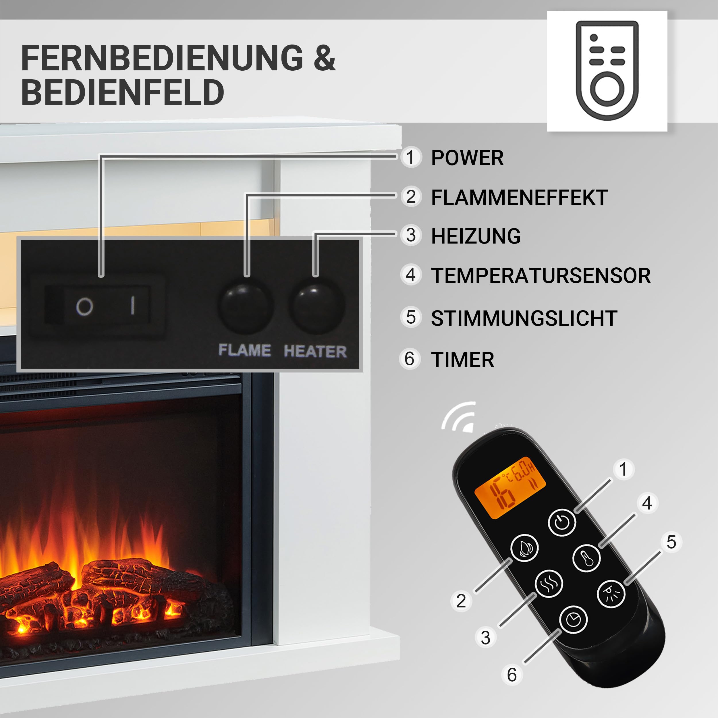 balderia-william-elektrokamin-wei-2000w-mit-3d-flamme image 4