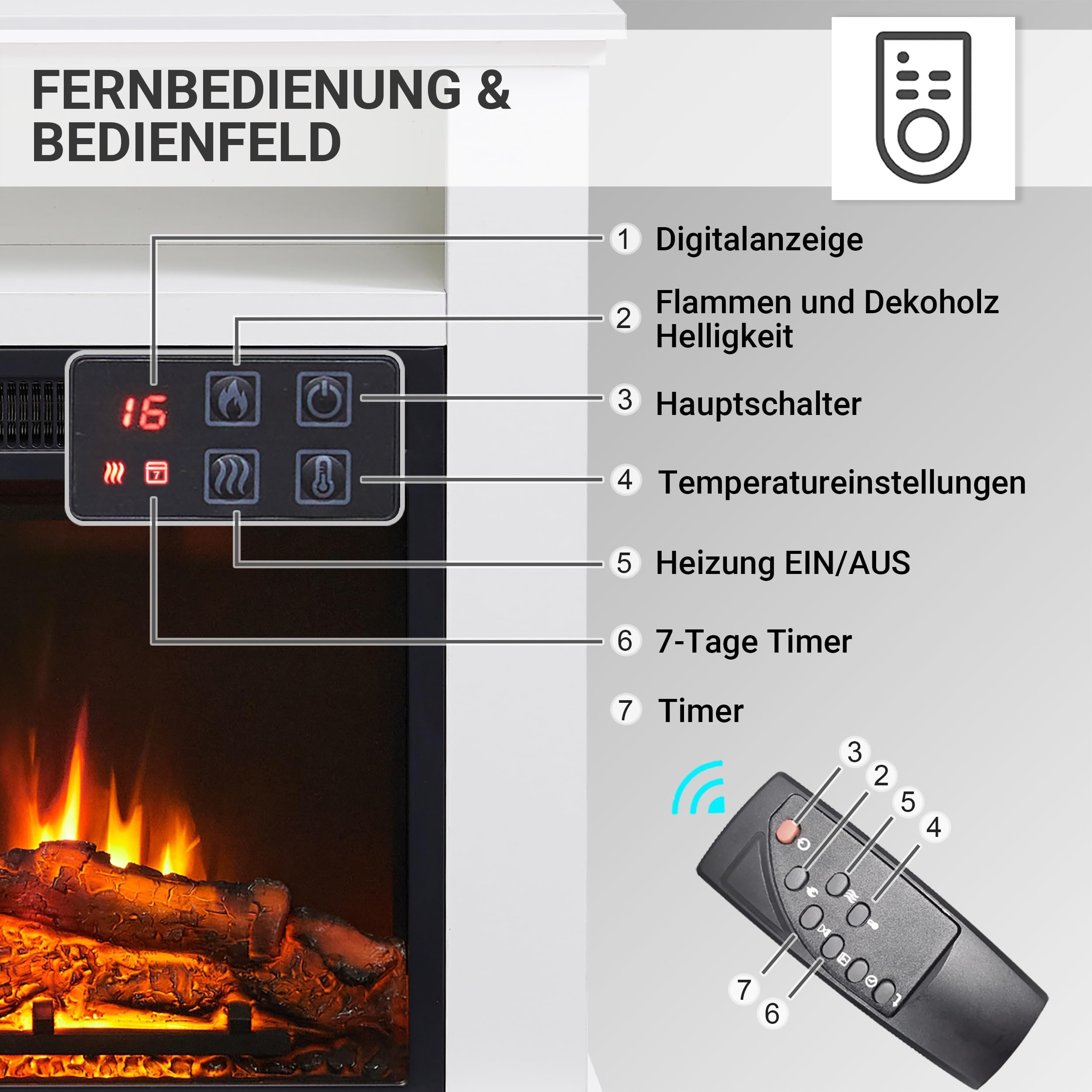 balderia-frida-elektrokamin-wei-mit-heizung-2000w-led image 4