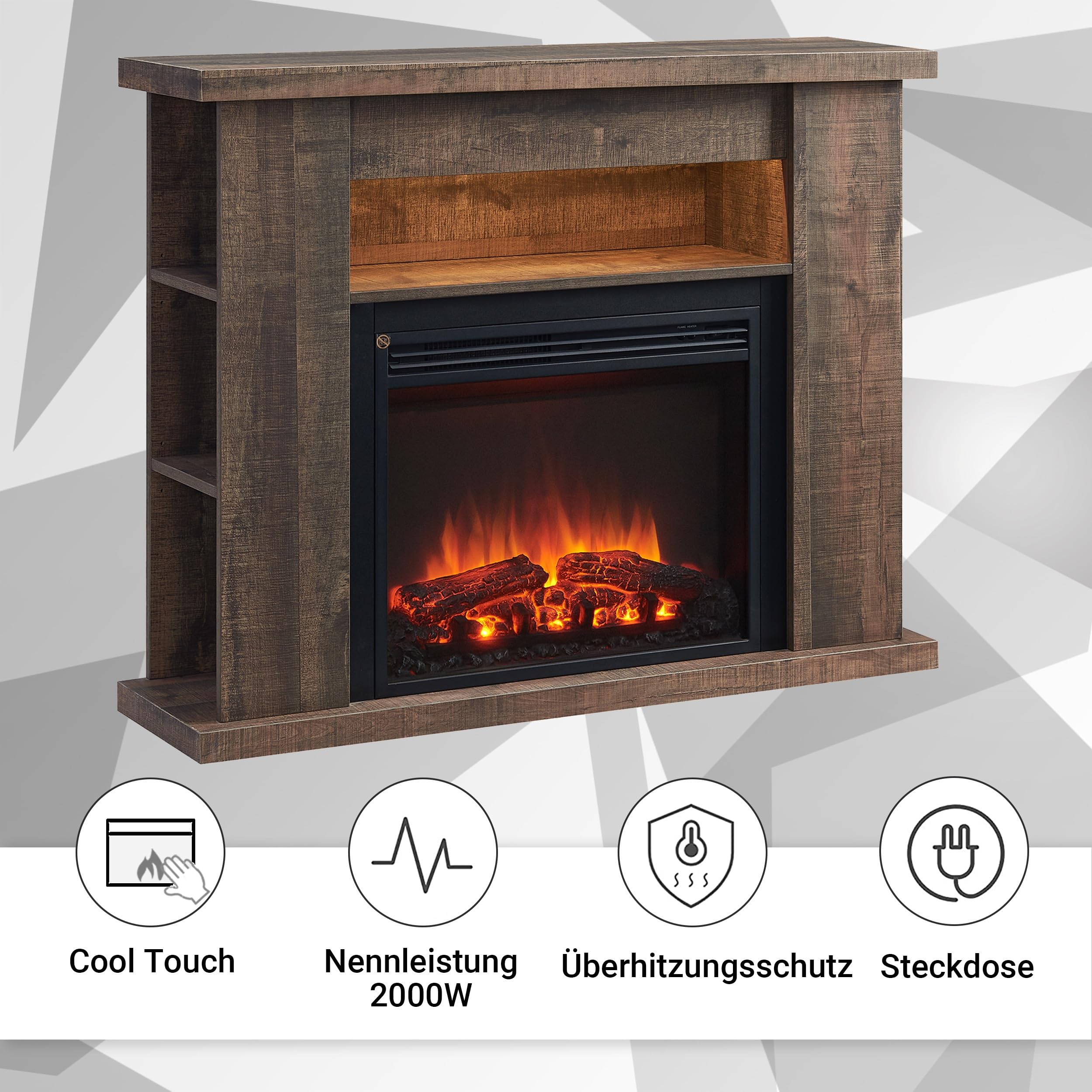 balderia-william-elektrokamin-2000w-dunkelbraun-3d-flamme image 6