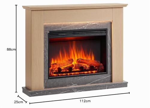 balderia-ajax-elektrokamin-2000w-hellbraun-3d-flamme image 4