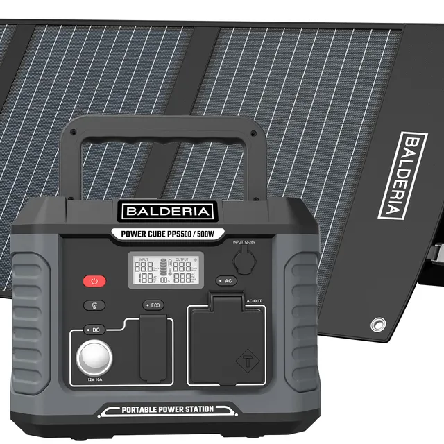 balderia-pps500-powerstation-500w-mit-solarpanel-120w image 1