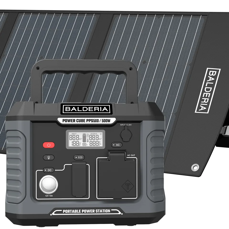balderia-pps500-powerstation-500w-mit-solarpanel-120w image 1