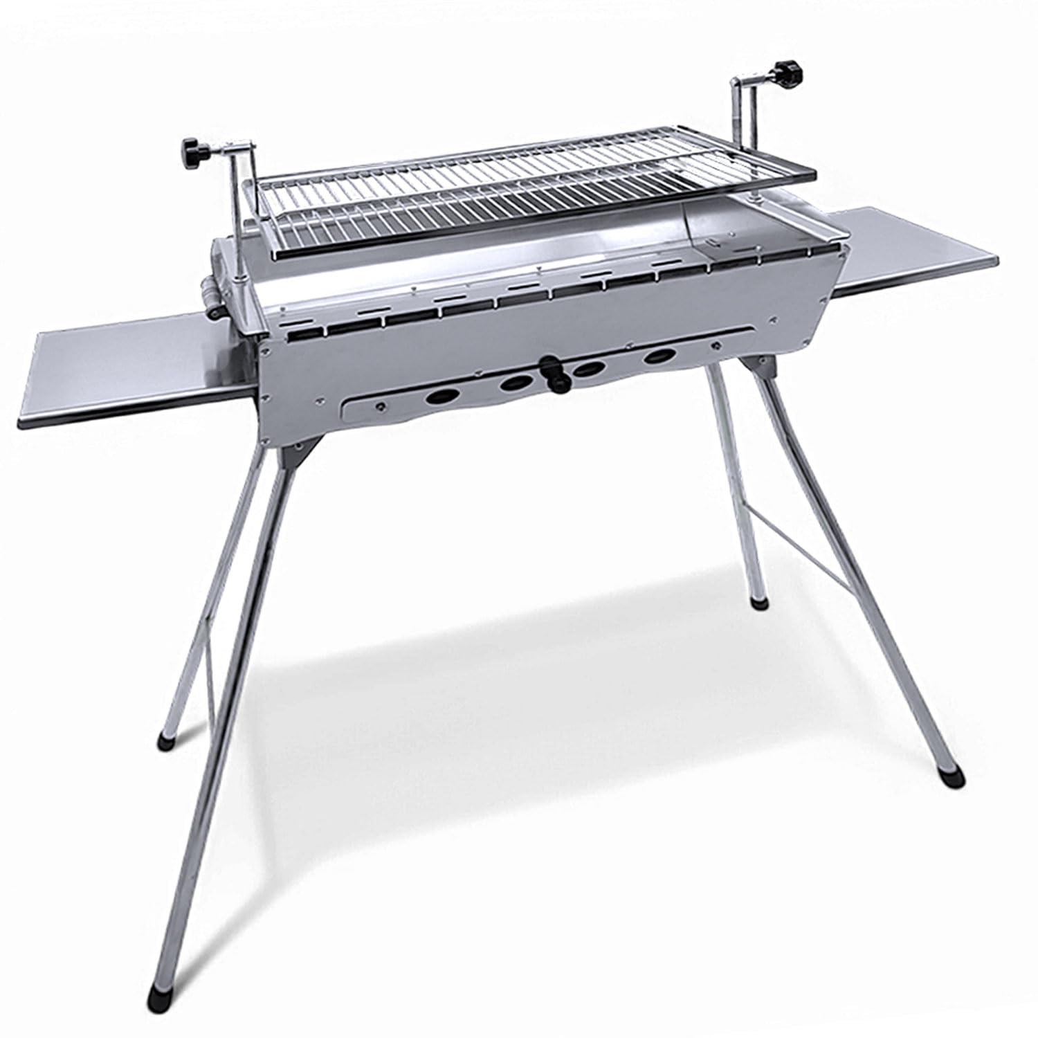 grillpeter-mangal-schaschlikgrill-edelstahl-2mm-mit-spie-dreher image 3