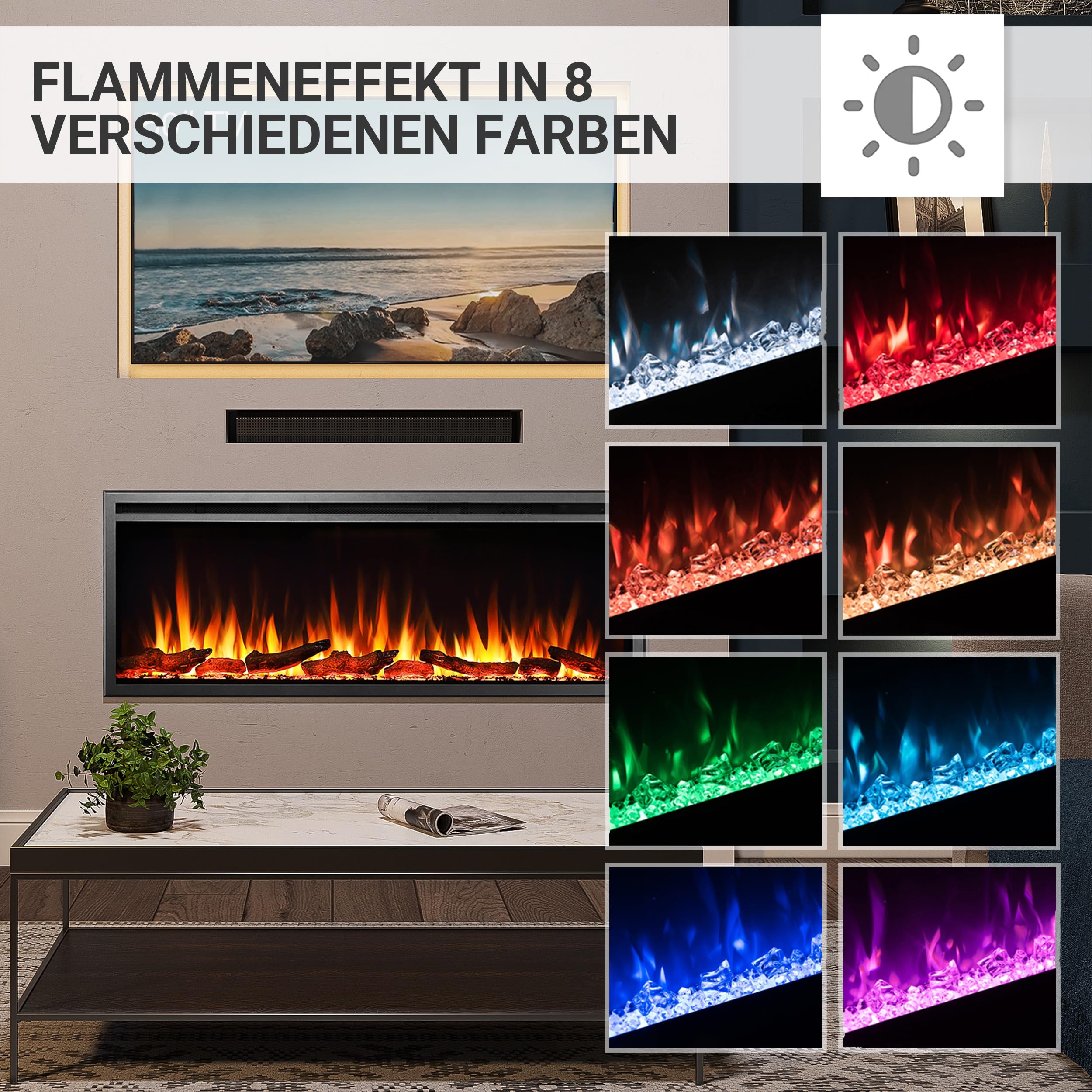 balderia-atalanta-einbaukamin-50-zoll-schwarz-2000w image 3