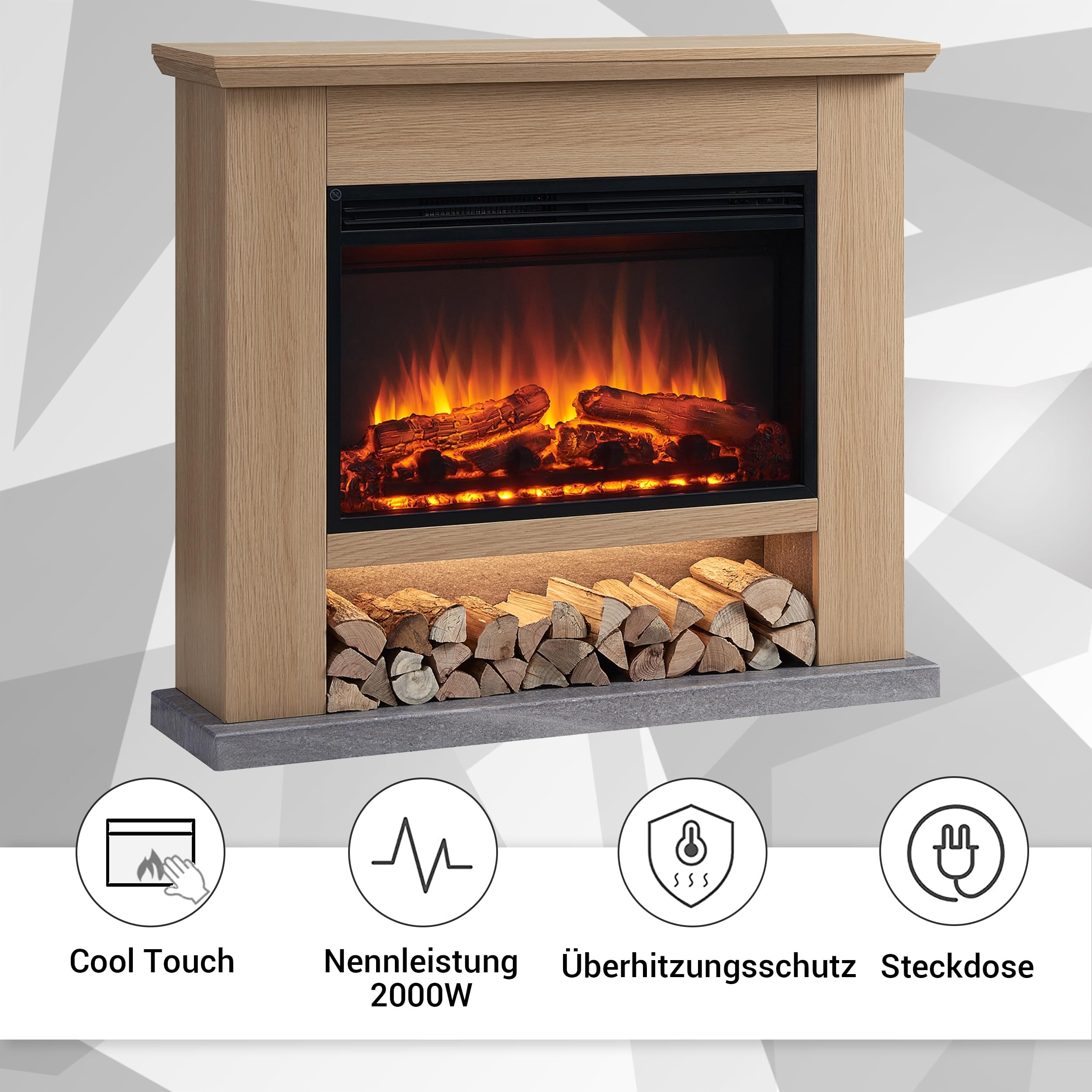 balderia-archie-elektrokamin-hellbraun-2000w-3d-flamme image 6