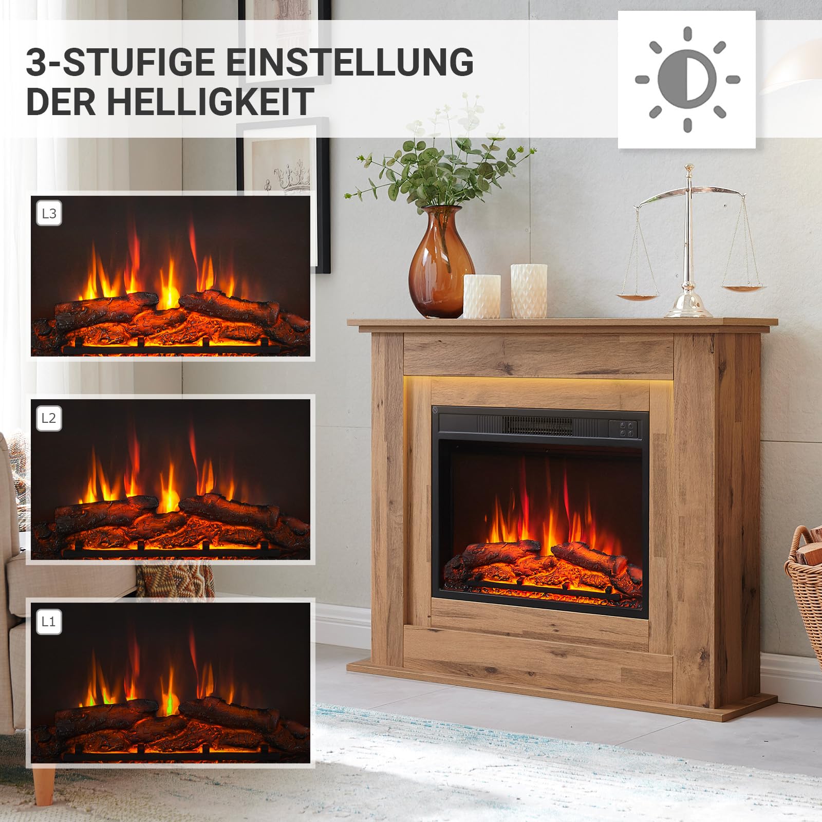 balderia-finn-elektrokamin-dunkle-eiche-mit-heizung-2000w image 4