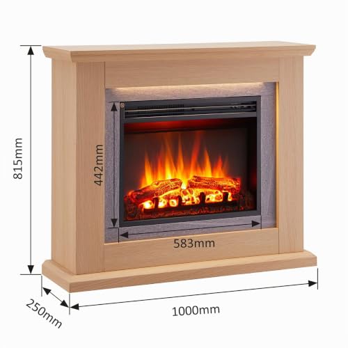 balderia-charon-elektrokamin-2000w-hellbraun-3d-flamme image 7
