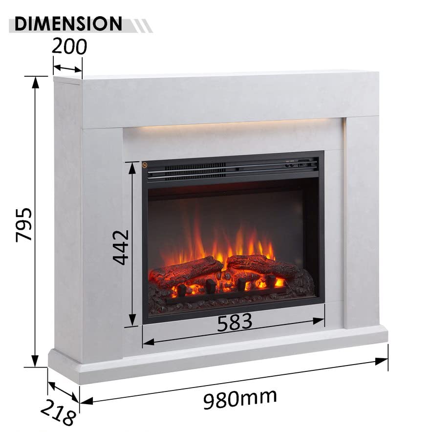 balderia-apollon-elektrokamin-2000w-betongrau-3d-flamme image 4
