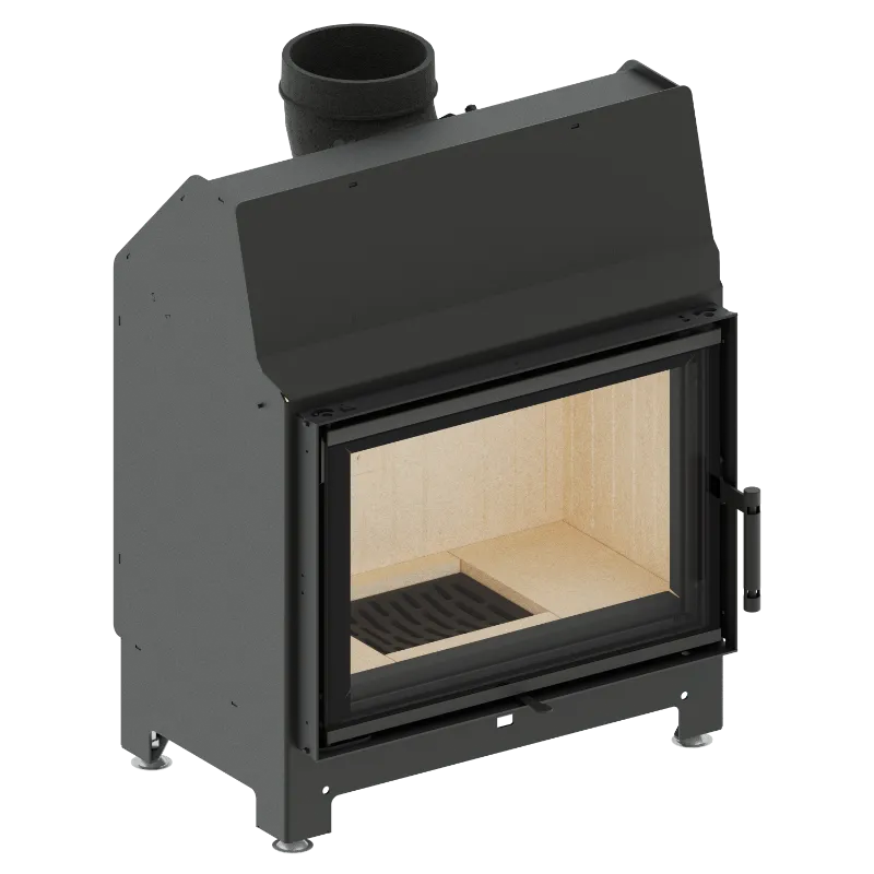 hitze-karo-kamineinsatz-holz-eckglas-schwarz image 1
