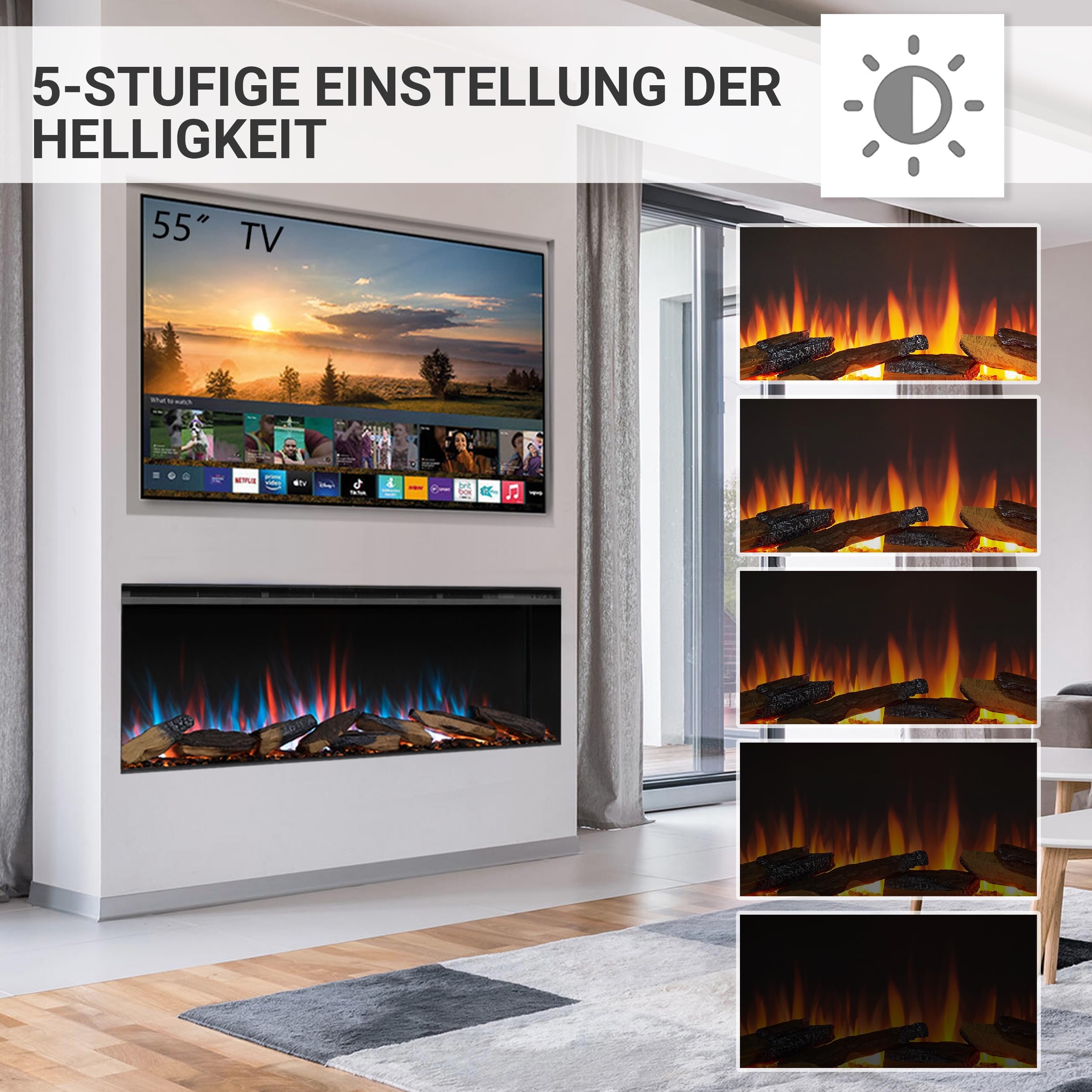 balderia-athena-52-zoll-einbaukamin-schwarz-mit-heizung image 4