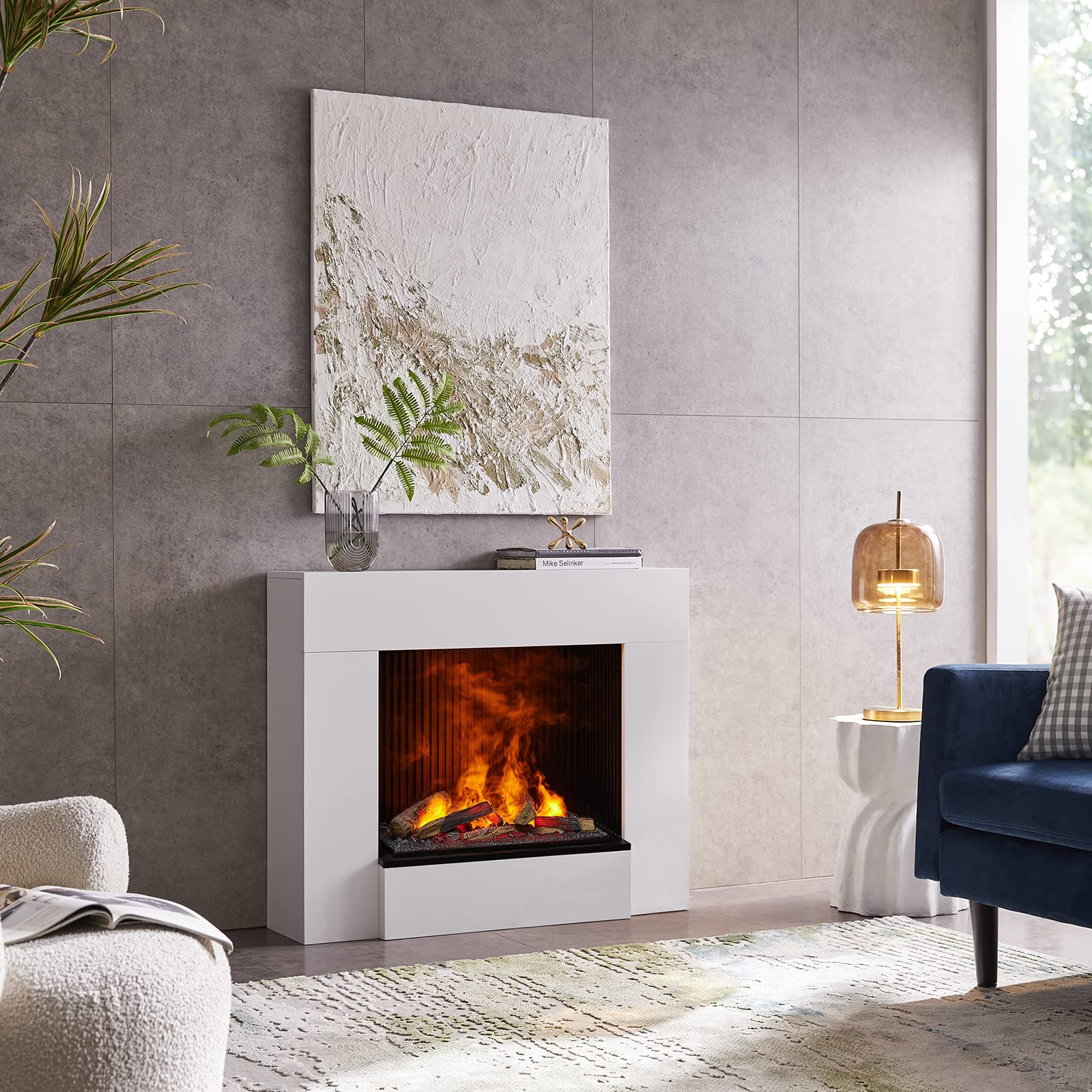 balderia-thanos-standkamin-wei-wasserdampf-kamin-mit-sound image 2