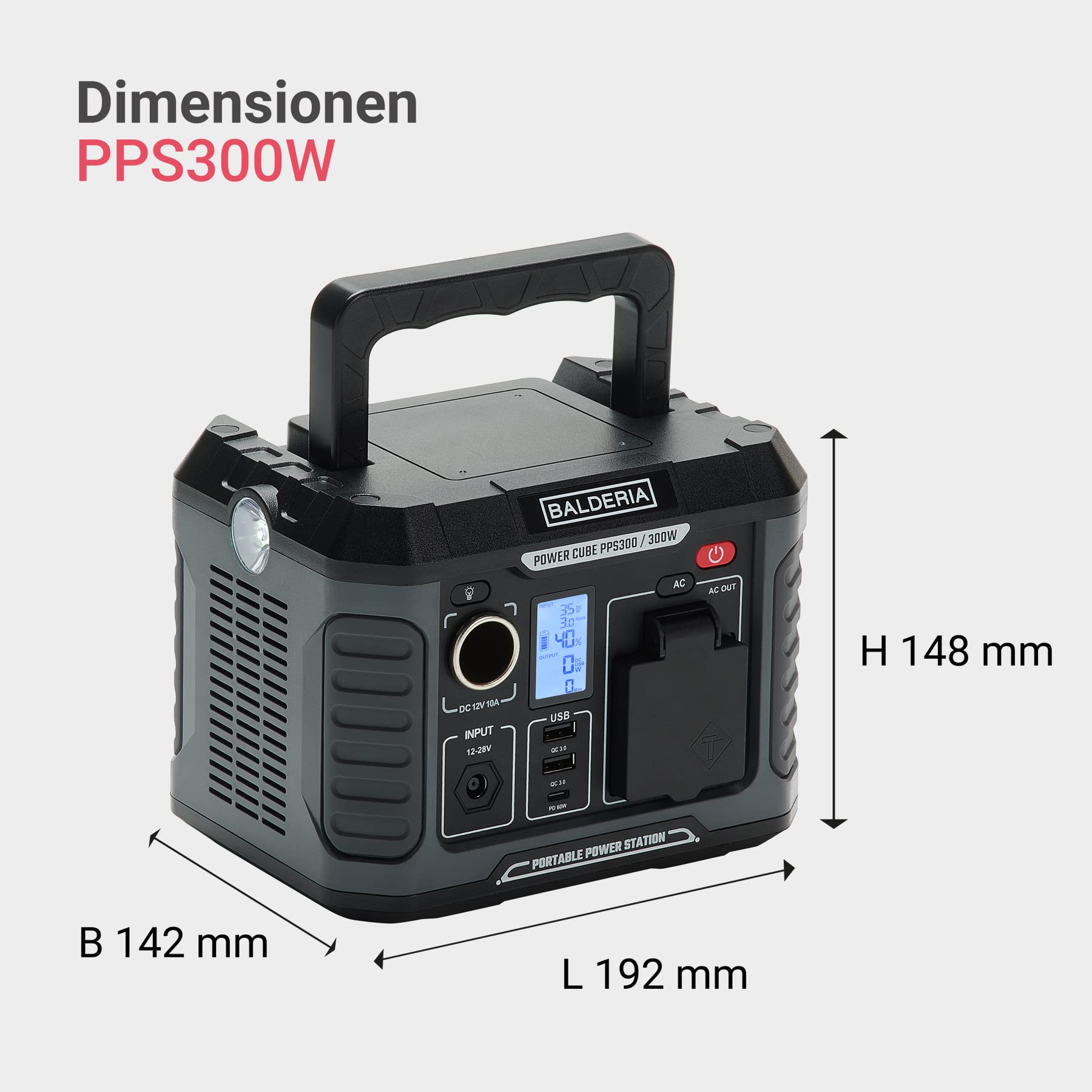 balderia-pps300-powerstation-231wh-mit-solarpanel-60w image 7
