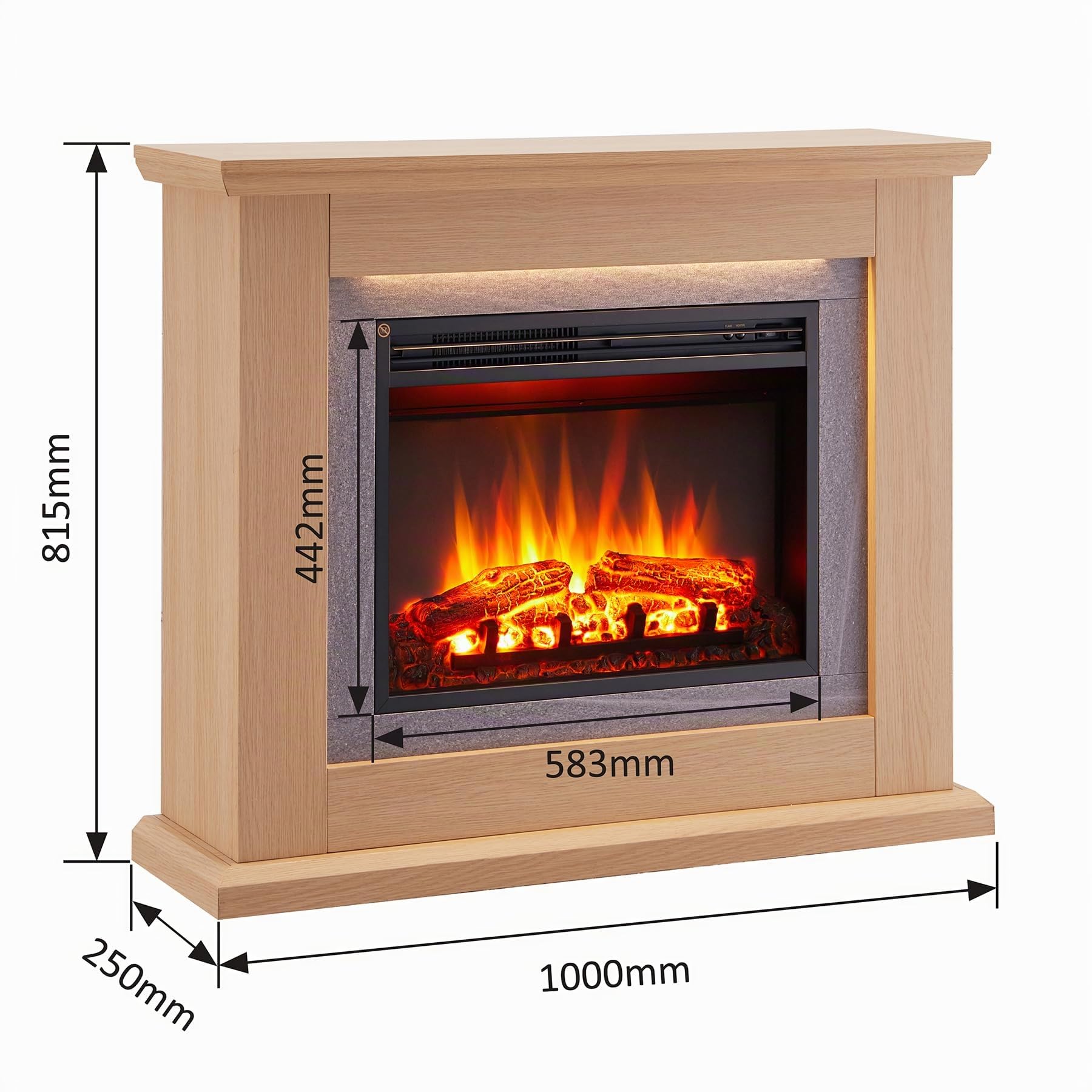 balderia-charon-elektrokamin-2000w-hellbraun-3d-flamme image 3