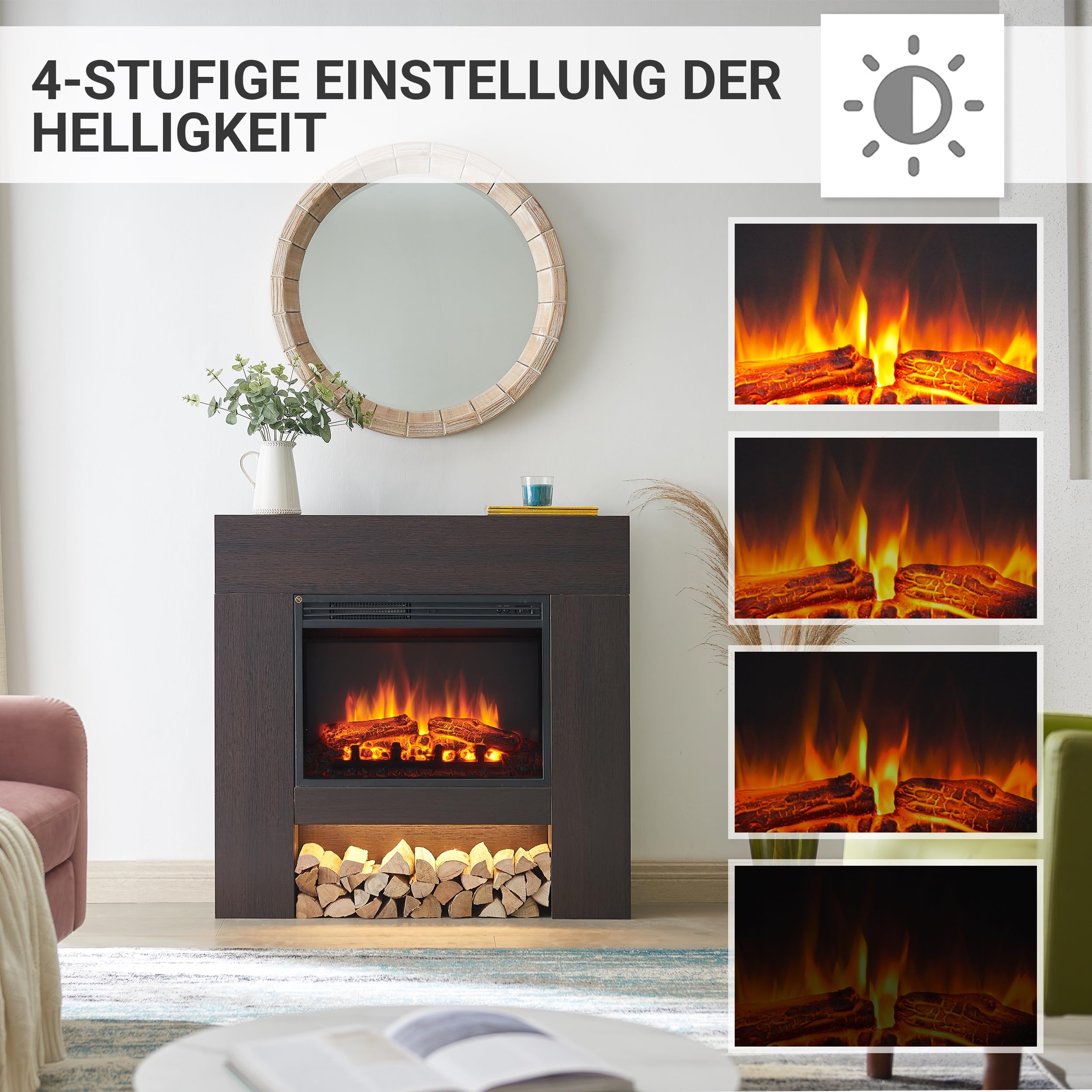 balderia-chloe-elektrokamin-dunkelbraun-2000w-3d-flamme image 3