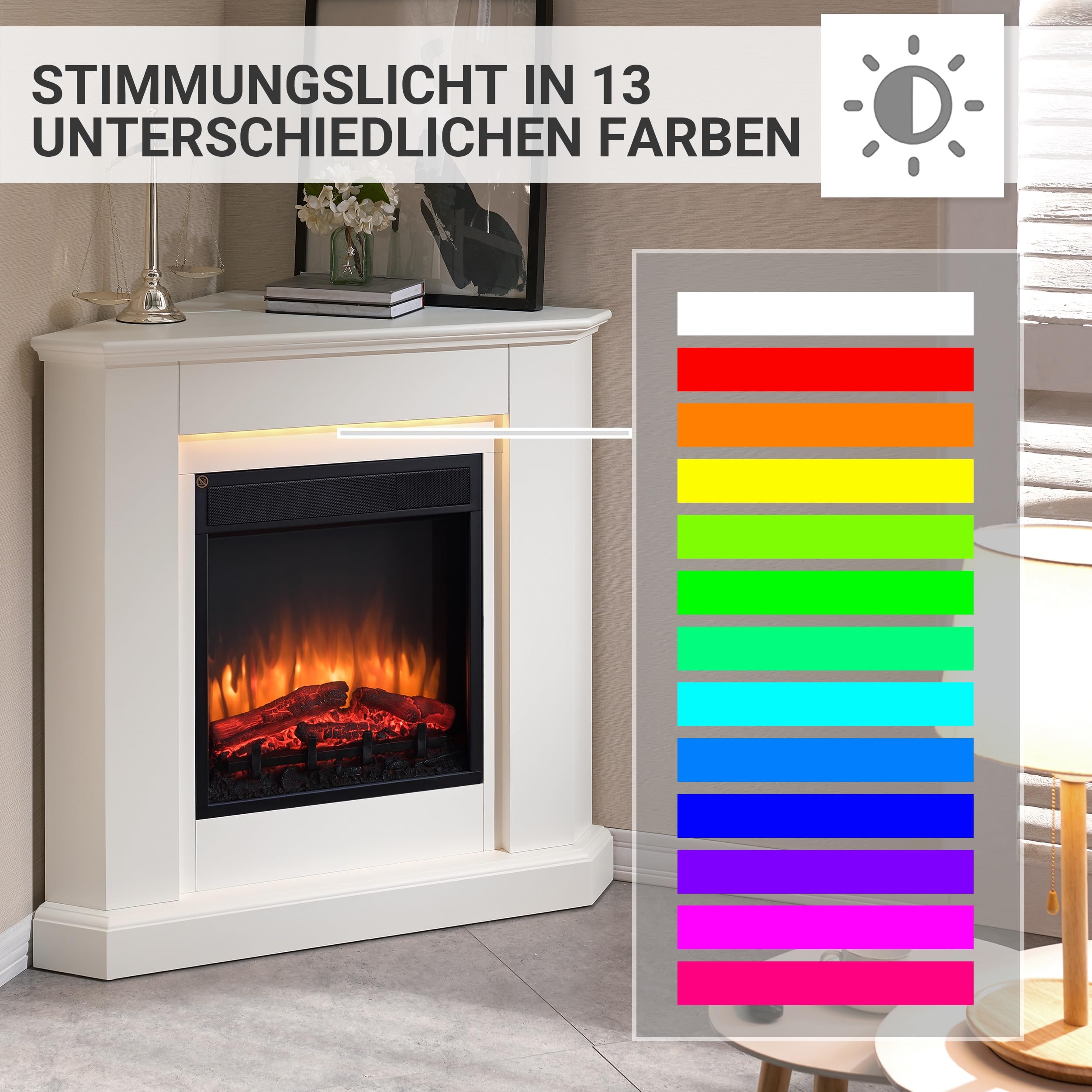 balderia-candela-eckkamin-wei-mit-heizung-2000w image 4