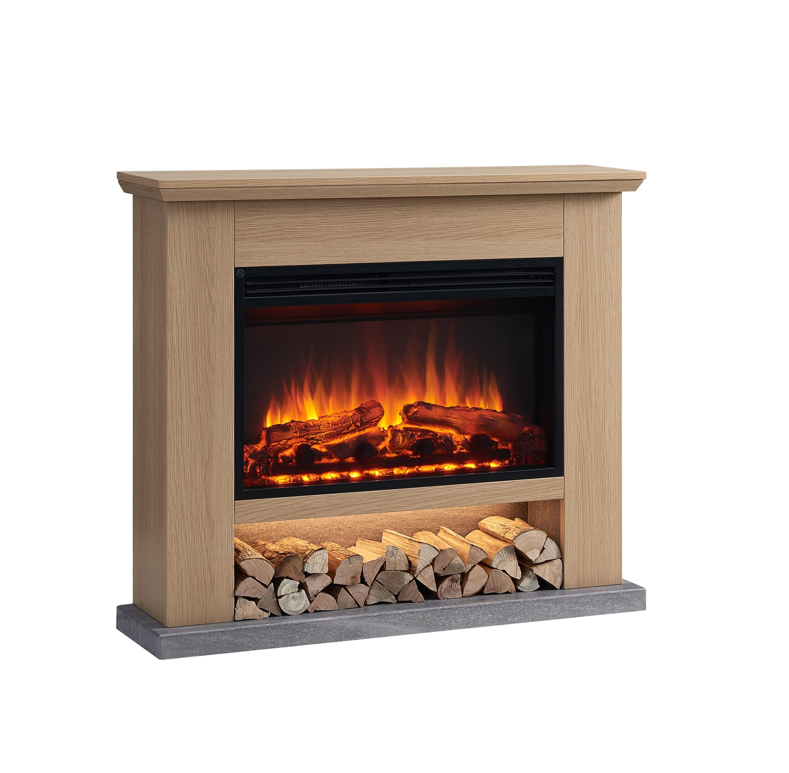 balderia-archie-elektrokamin-hellbraun-2000w-3d-flamme image 1