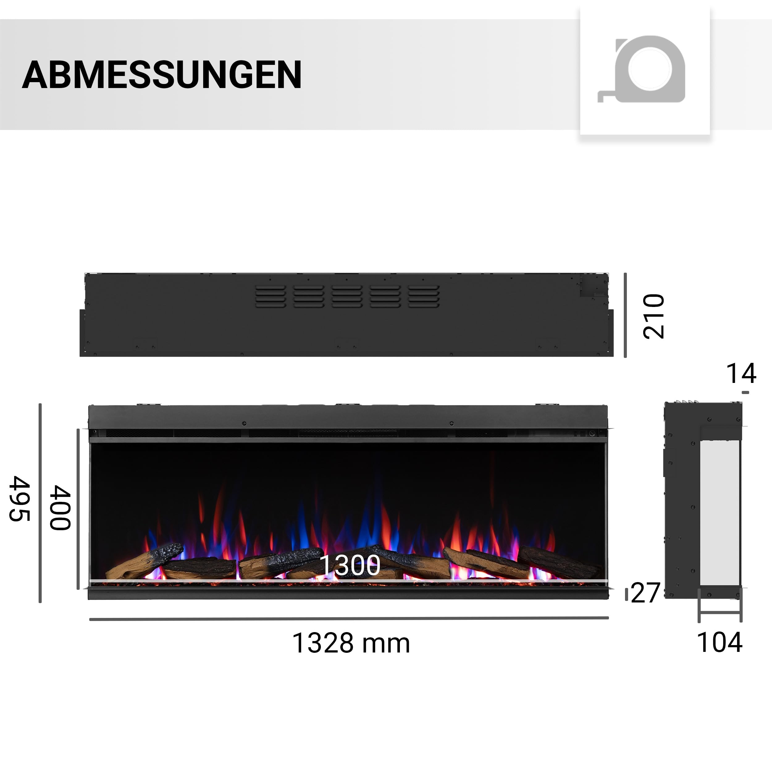 balderia-athena-52-zoll-einbaukamin-schwarz-mit-heizung image 8
