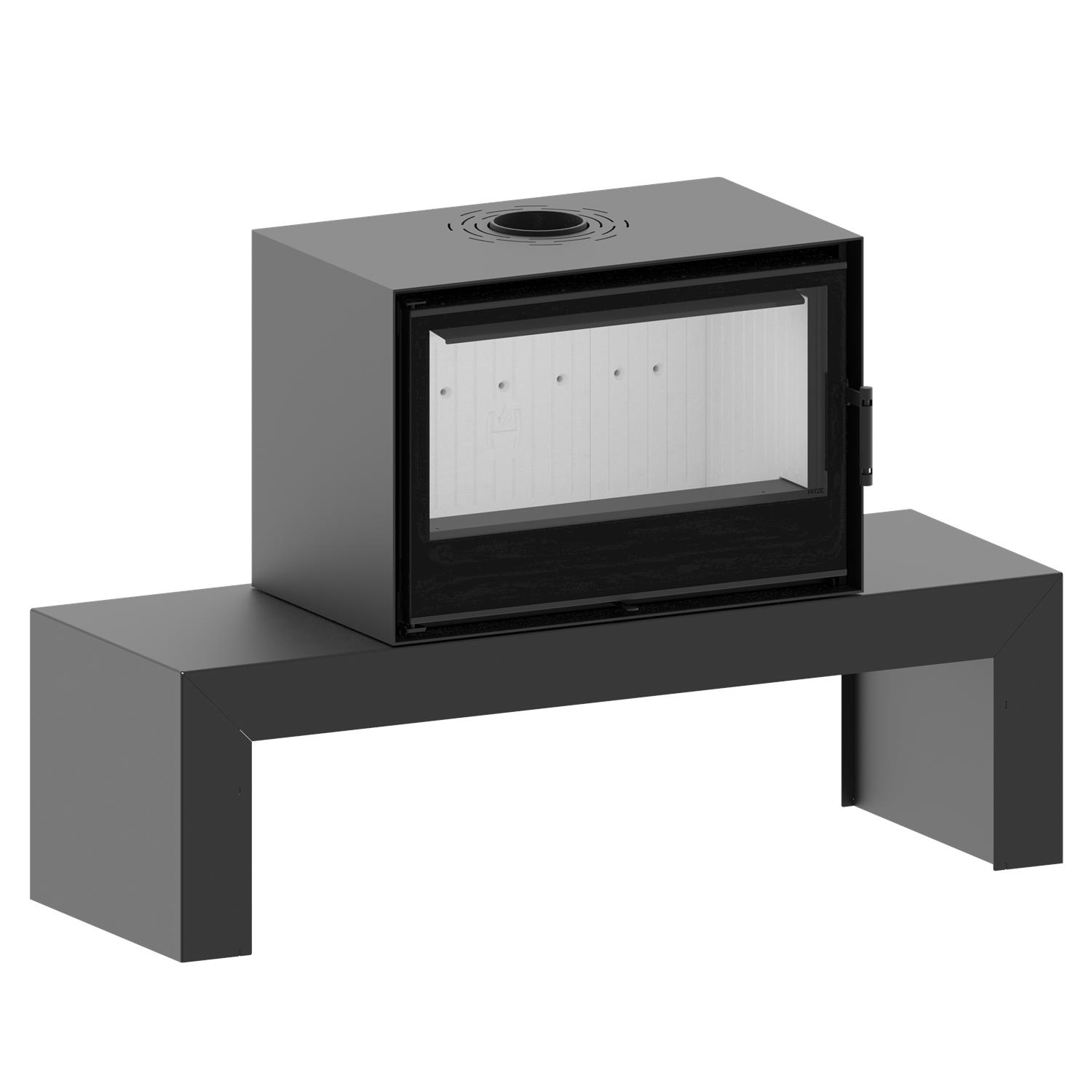 hitze-cubo-cf-800-kaminofen-bank-holz image 4