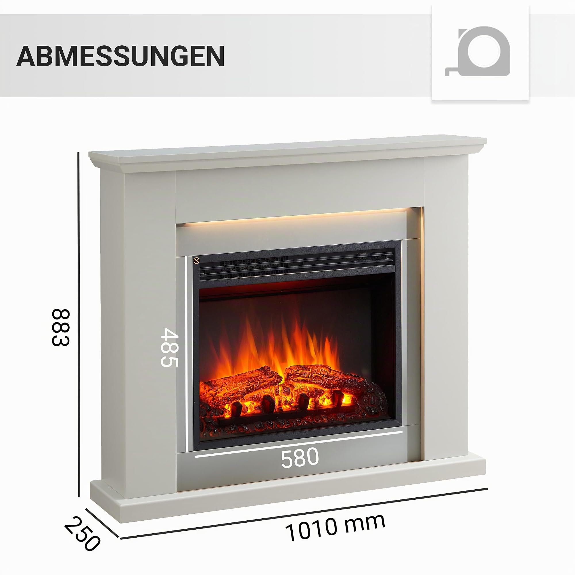 balderia-hektor-elektrokamin-2000w-grau-mit-3d-flamme image 5