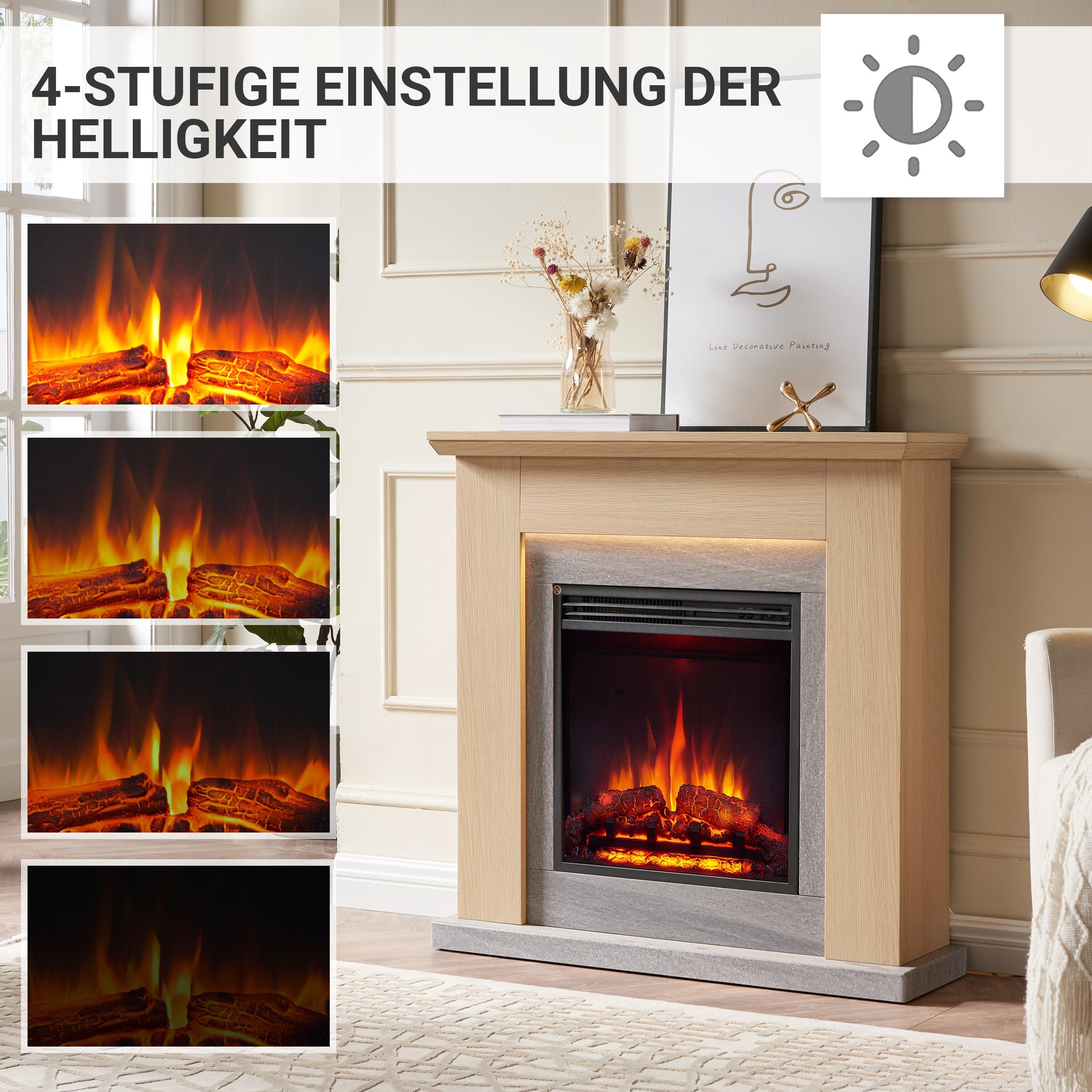 balderia-pandora-standkamin-elektrokamin-hellbraun-2000w image 3