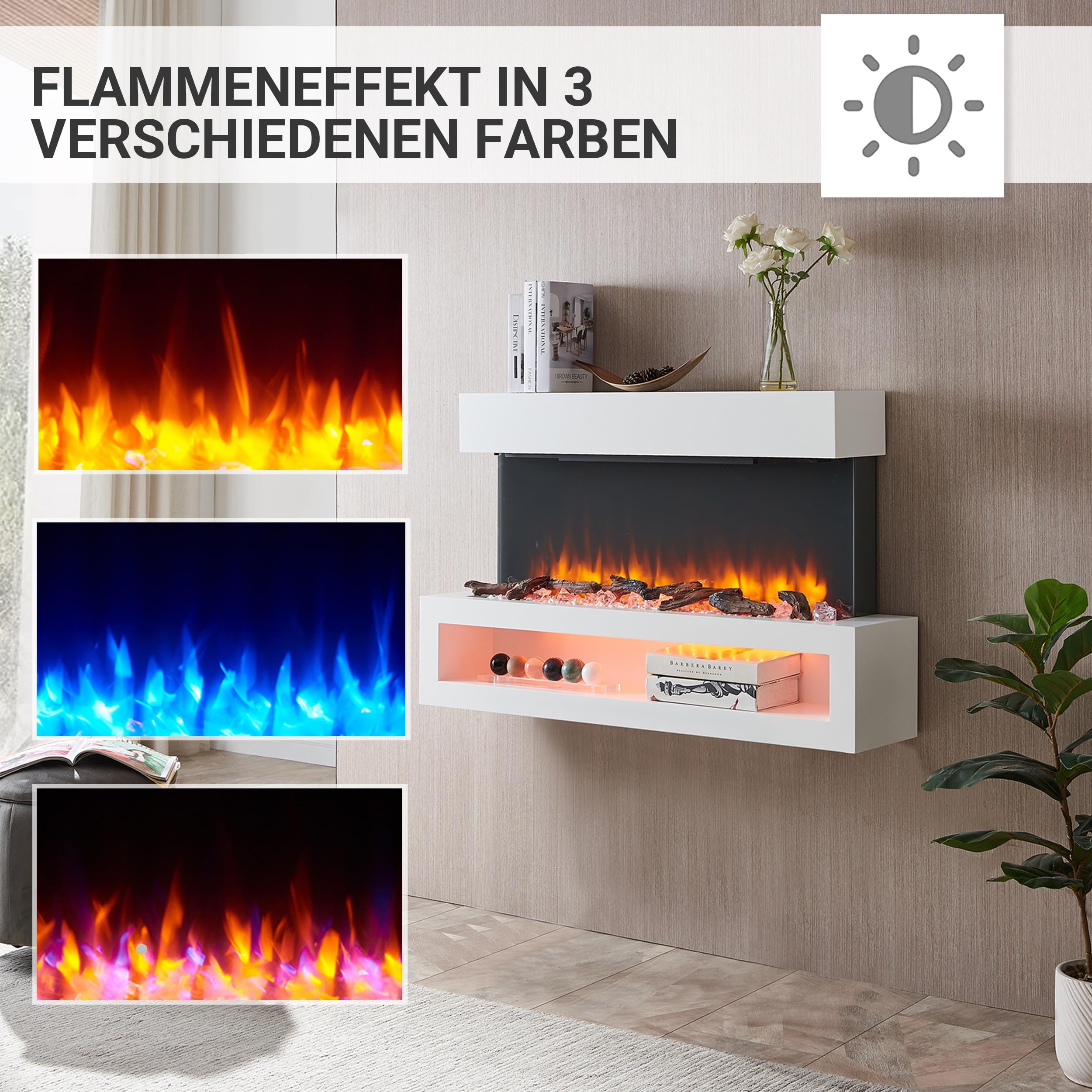 balderia-nikos-elektrokamin-wand-2000w-wei-mit-3d-flamme image 3