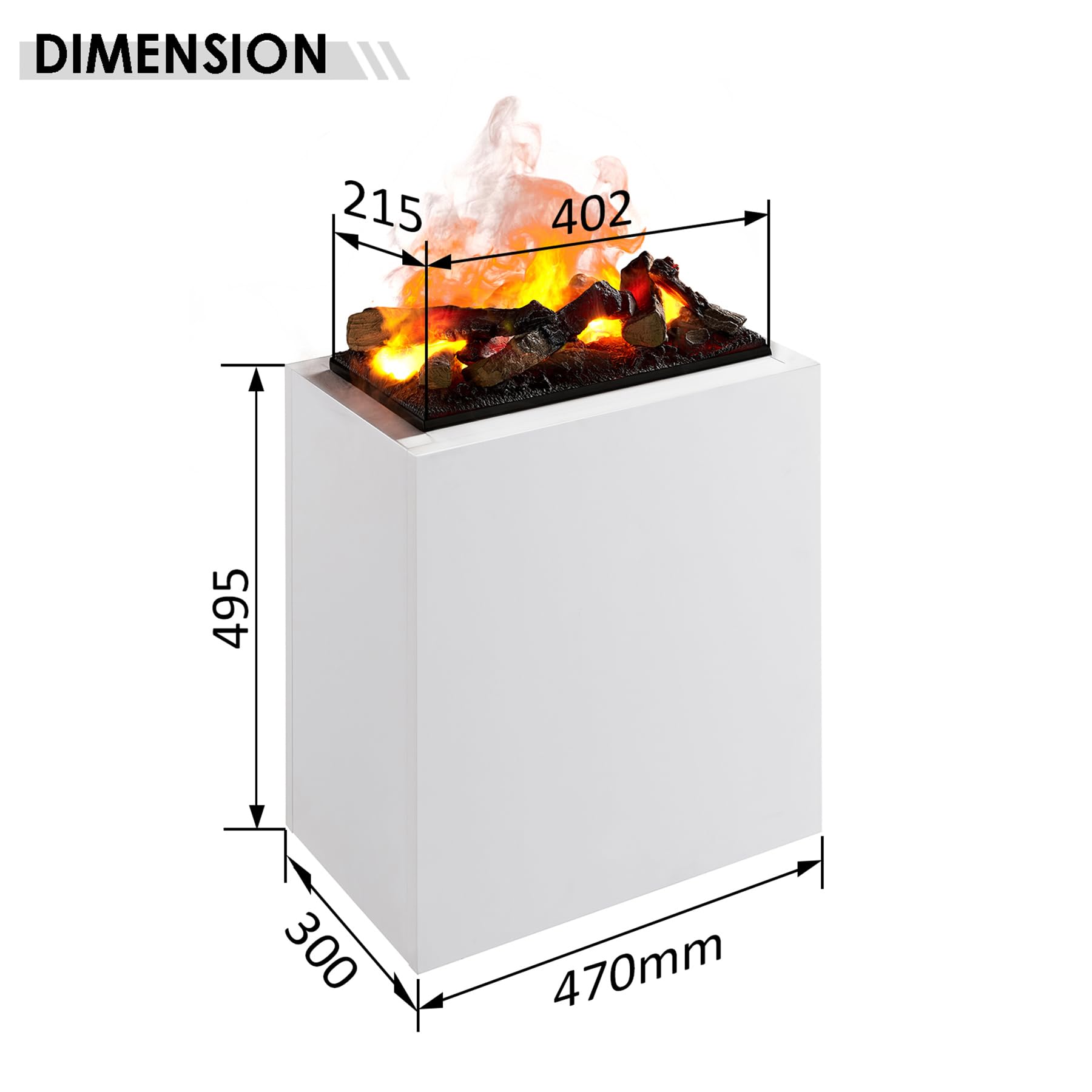 balderia-ikaros-elektrokamin-flach-wei-mit-wasserdampf image 6