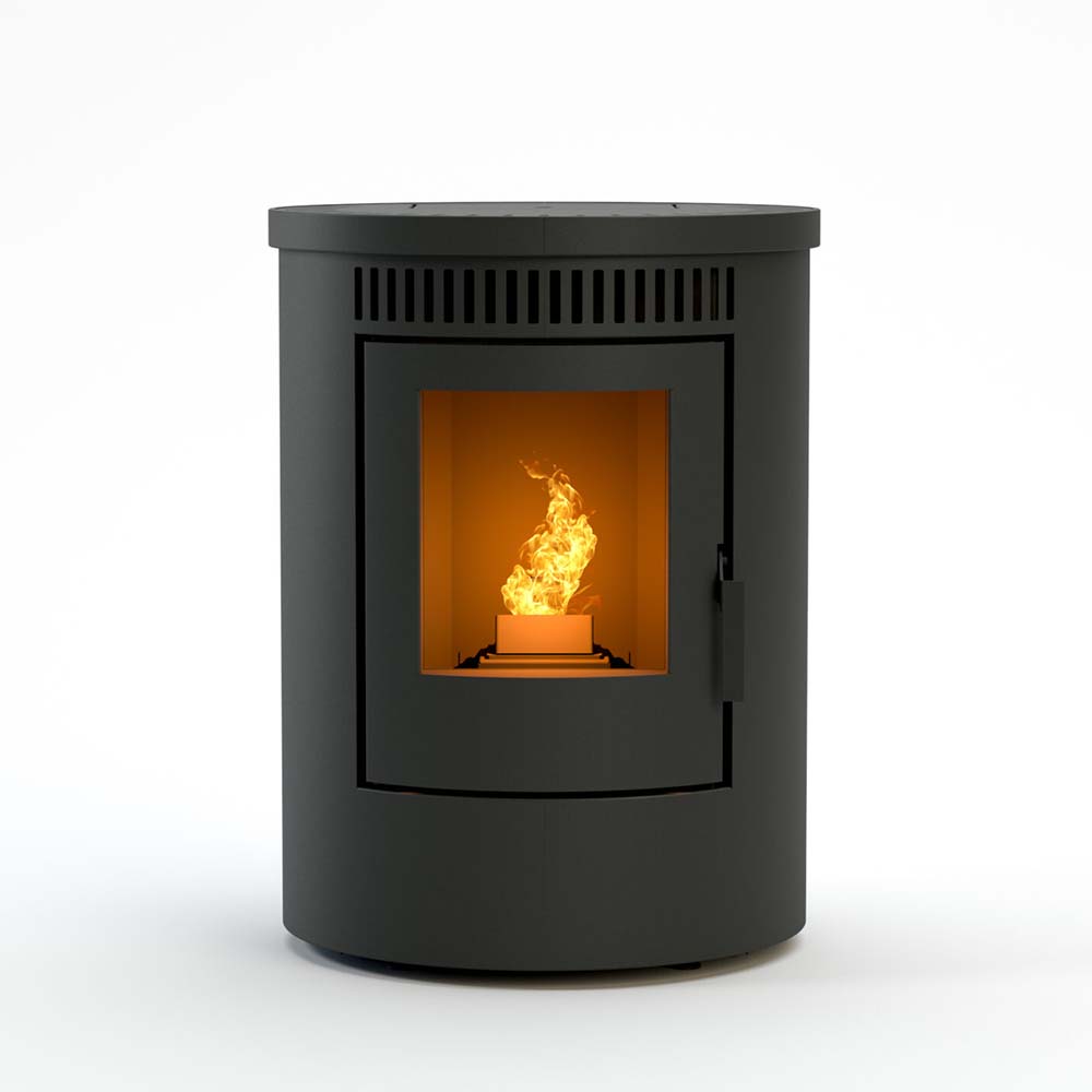 duroflame-rinus-pelletofen-rund-schlank-leise-mit-timer image 1