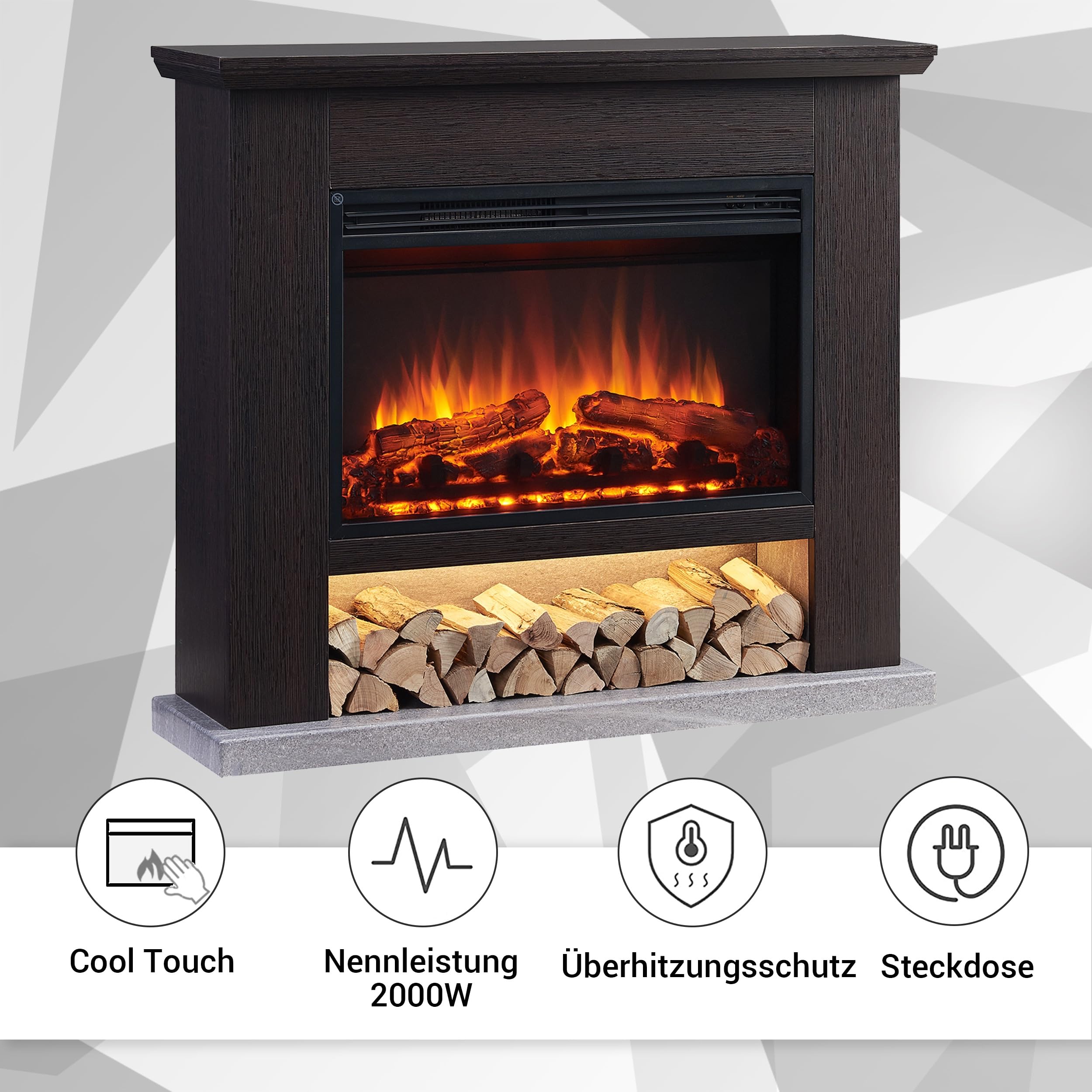 balderia-archie-elektrokamin-dunkelbraun-2000w-3d-flamme image 6