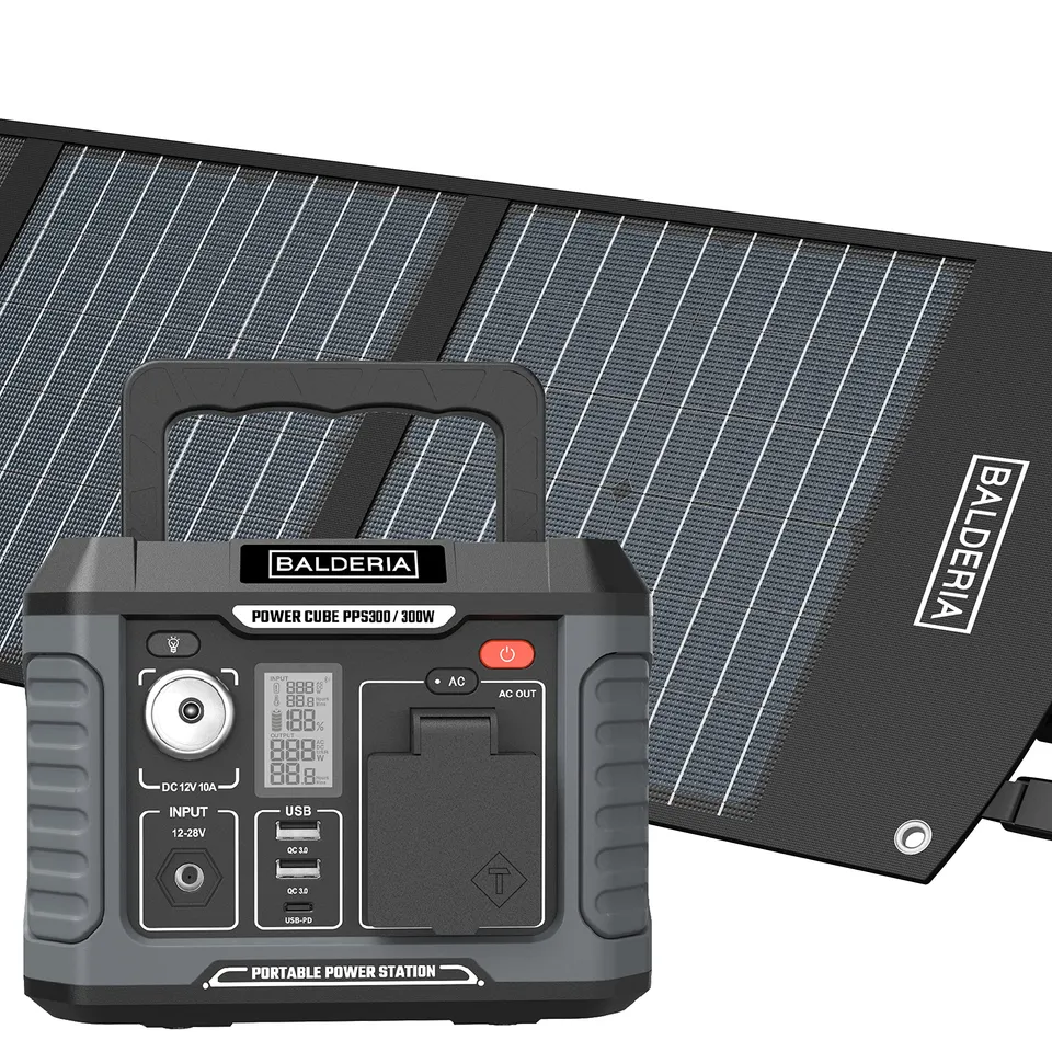balderia-pps300-powerstation-231wh-mit-solarpanel-60w image 1