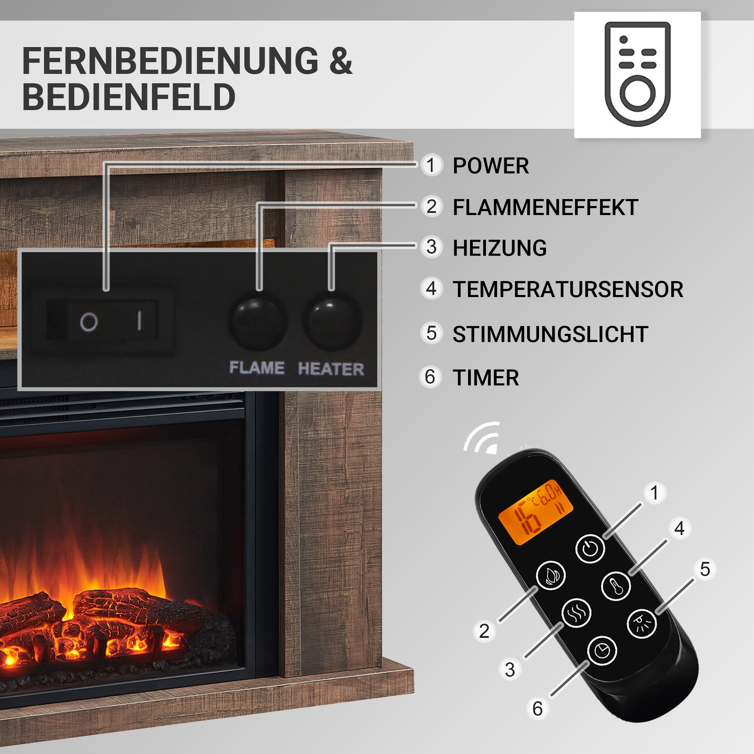 balderia-william-elektrokamin-2000w-dunkelbraun-3d-flamme image 4