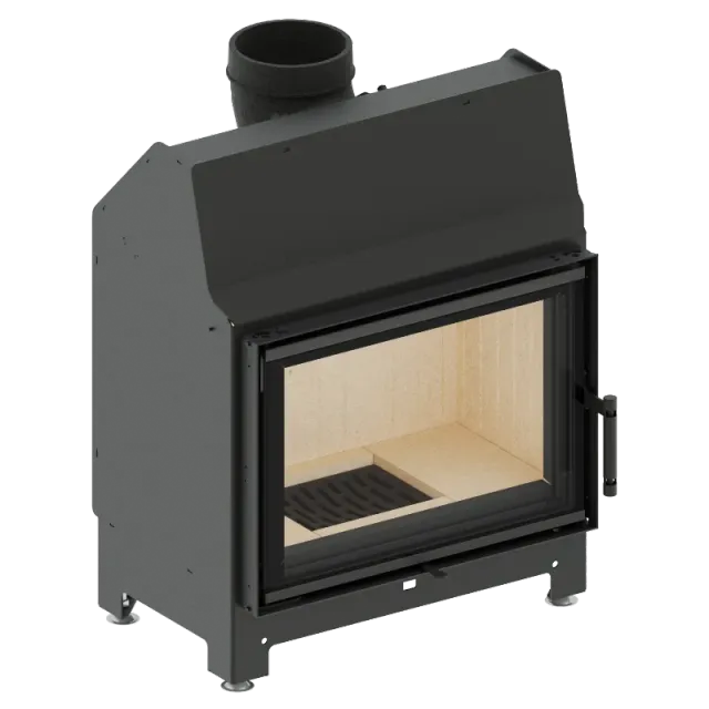 hitze-karo-kamineinsatz-holz-eckglas-schwarz image 1