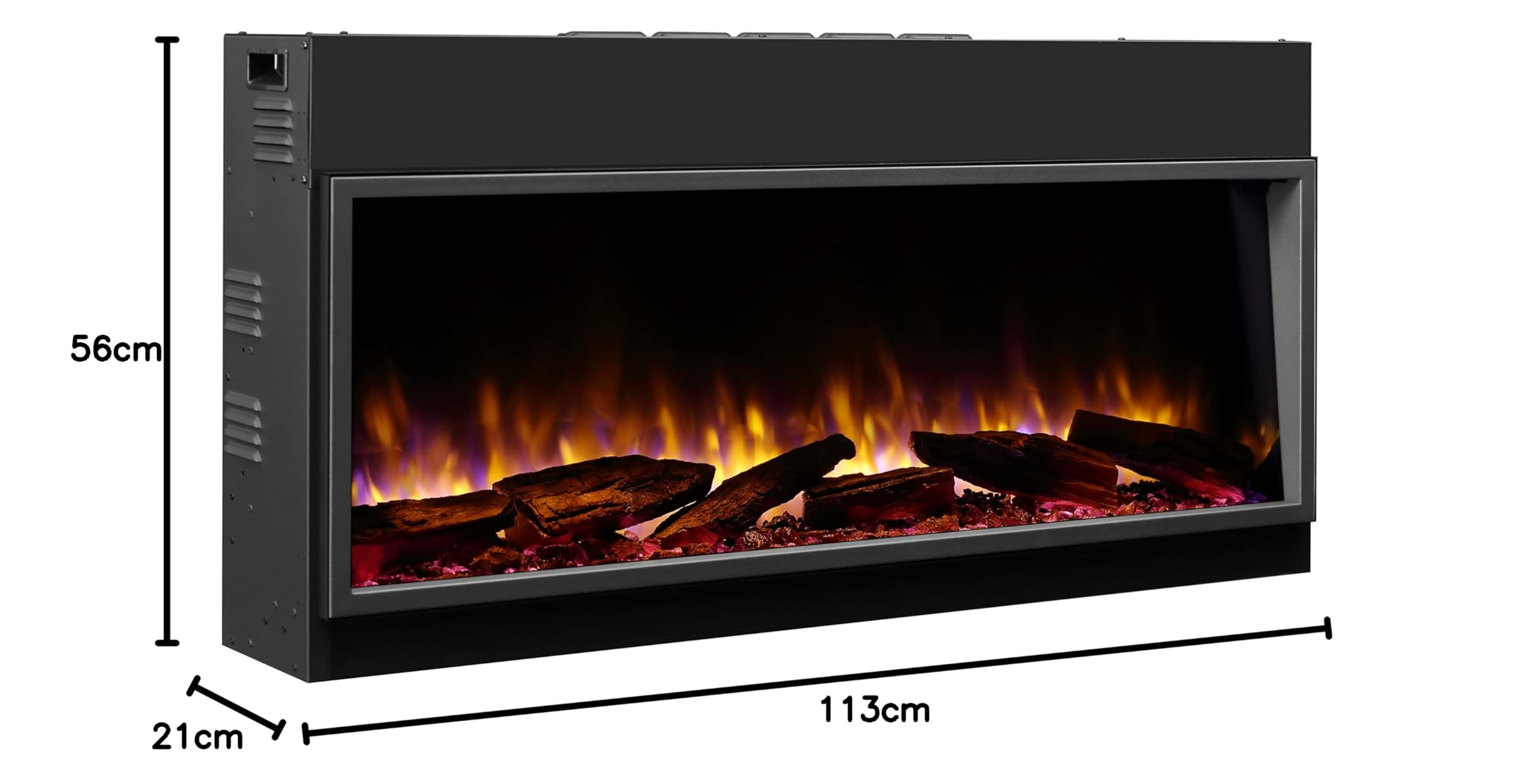 balderia-amazona-44-zoll-einbaukamin-elektrokamin-schwarz image 2