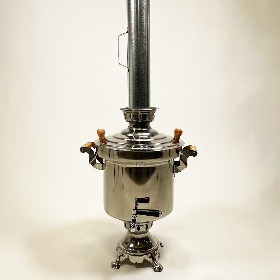 grillpeter-samowar-holzkohle-teemaschine-edelstahl-5l-rohr image 1