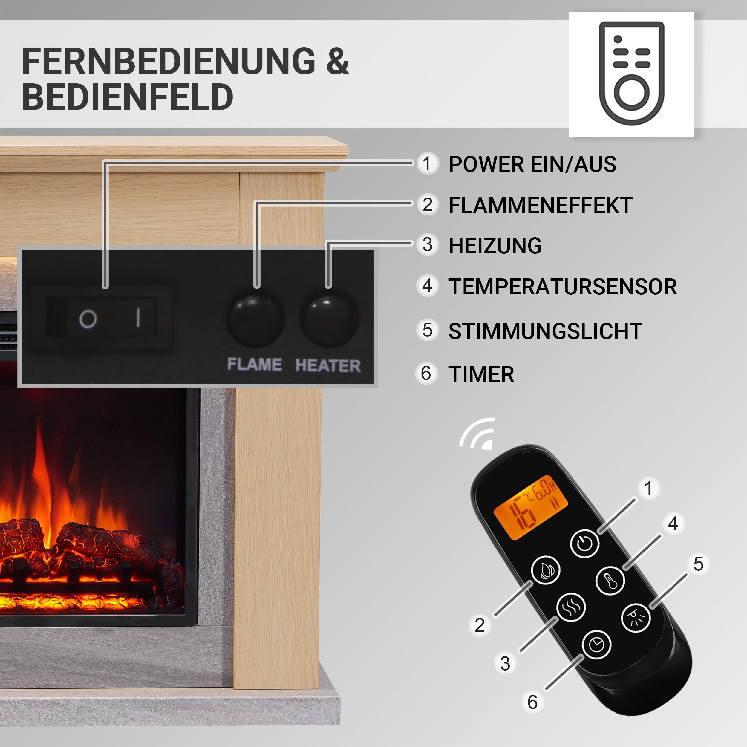 balderia-pandora-standkamin-elektrokamin-hellbraun-2000w image 4