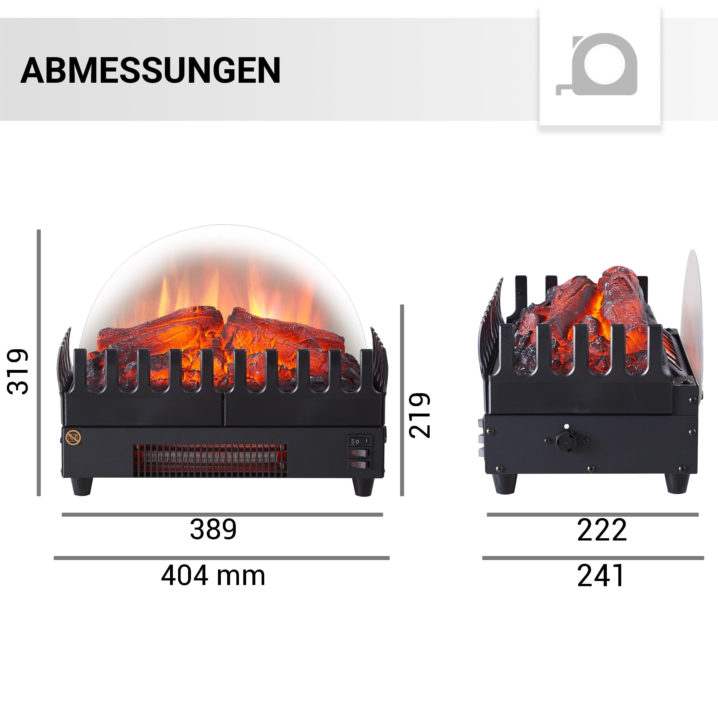 balderia-atlas-elektrokamineinsatz-schwarz-2000w-solo image 4