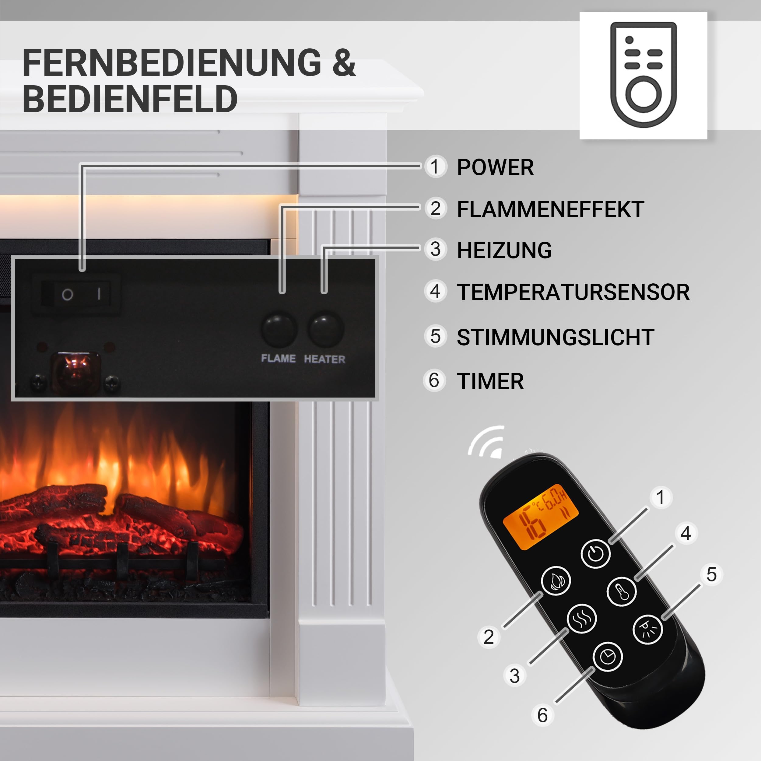 balderia-ladina-elektrokamin-wei-mit-heizung-2000w image 5