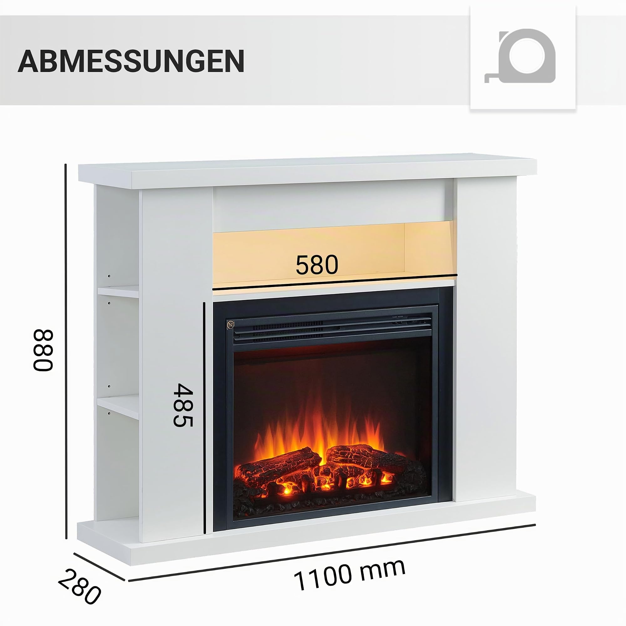 balderia-william-elektrokamin-wei-2000w-mit-3d-flamme image 5