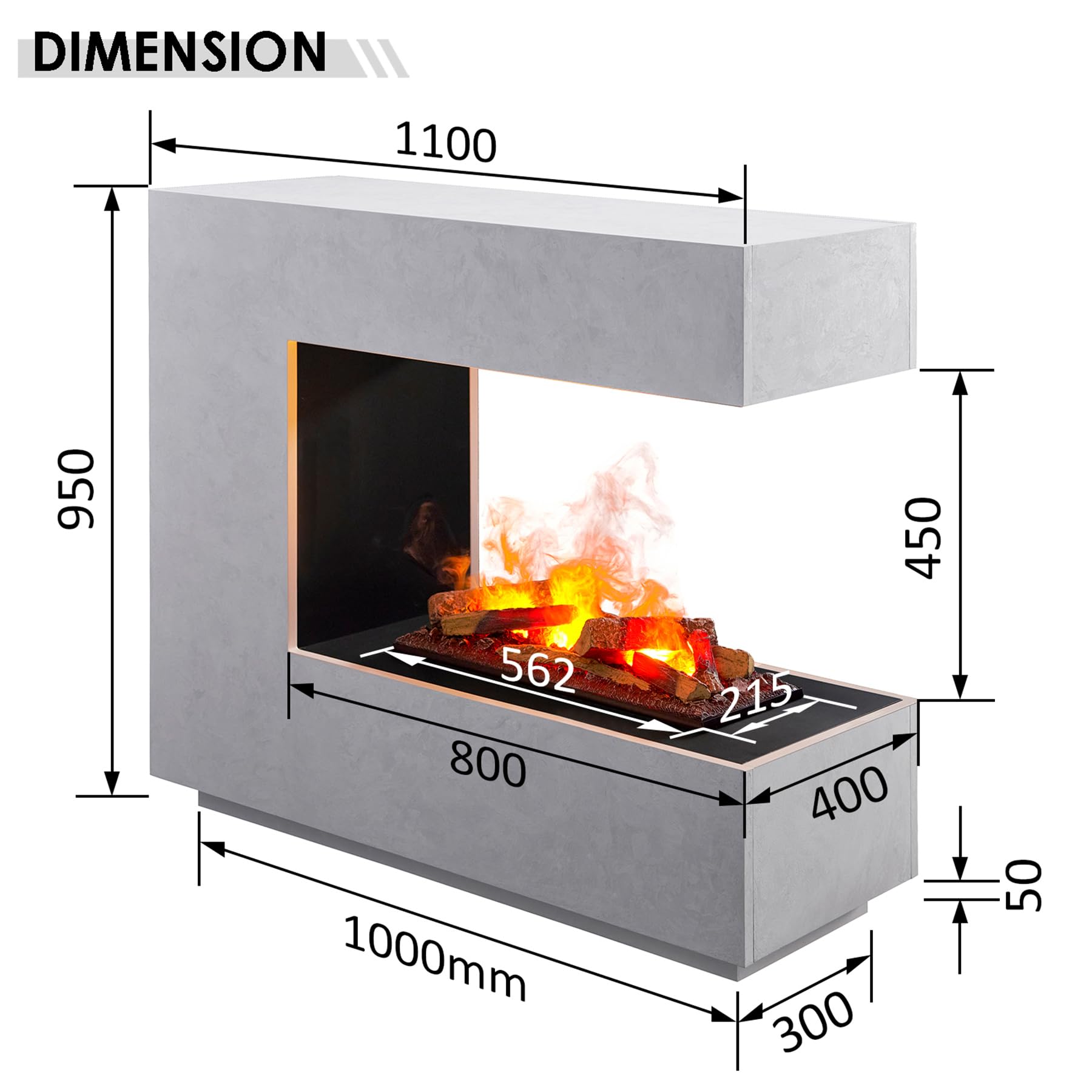 balderia-cassiopeia-elektrokamin-raumteiler-betongrau-wasserdampf image 5