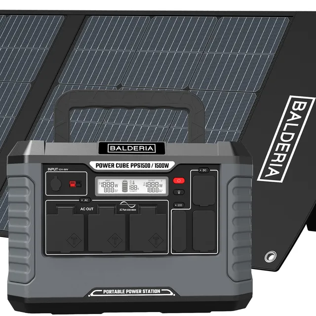 balderia-pps1500-powerstation-1500w-mit-solarpanel-200w image 1