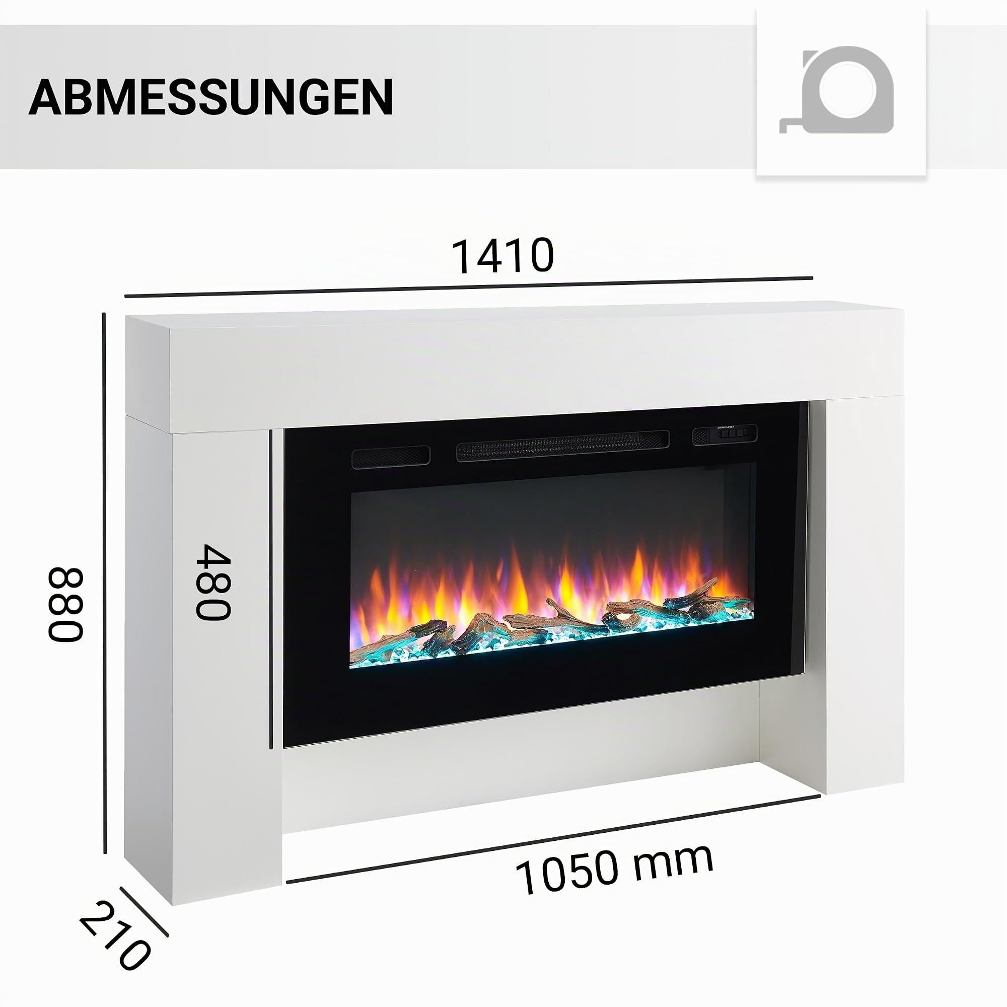 balderia-herkules-elektrokamin-wei-mit-2000w-heizung image 6